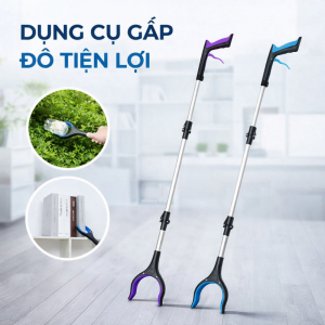 Cây gắp đồ vật tầm xa dài 110cm gập lại 3 đoạn hợp kim nhôm nhẹ chắc chắn