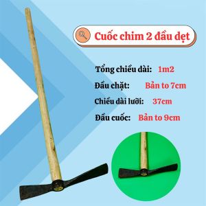 Cuốc chim lớn làm vườn cán gỗ 120cm