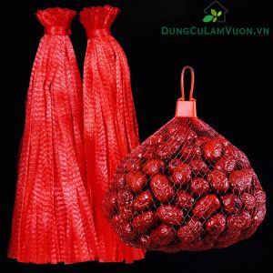 1Kg Túi lưới đựng rau củ quả L200(kg) màu đỏ 35cm